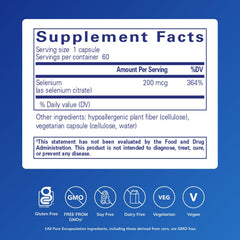 Close up of Selenium Citrate supplement illustrating immune support