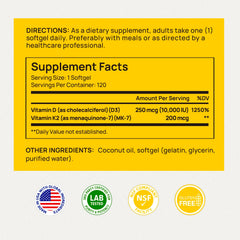 Softgel capsules illustrating bone and immune support