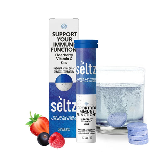 Front view of Seltz Berry Immune Support package