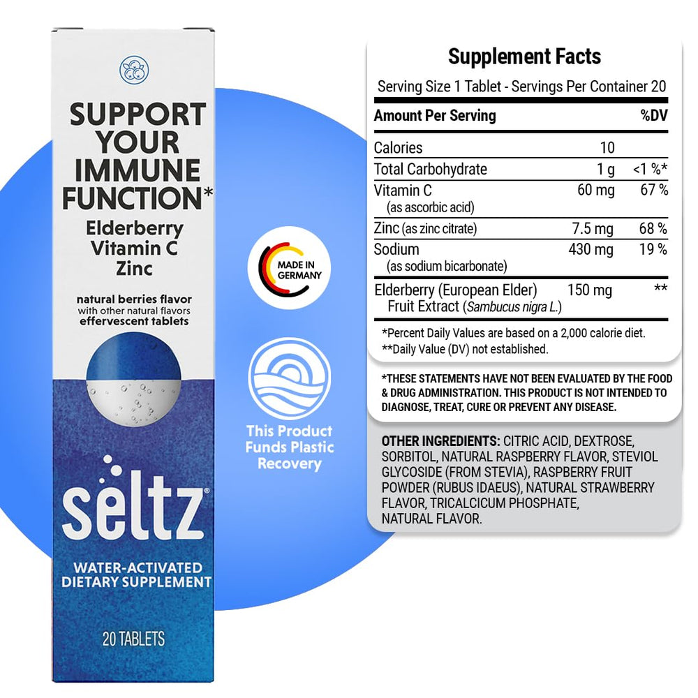 How to use Seltz Berry Immune Support: drop, fizz, drink