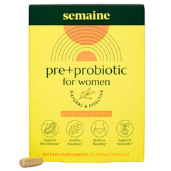Semaine Prebiotic Probiotic for Women bottle on white background