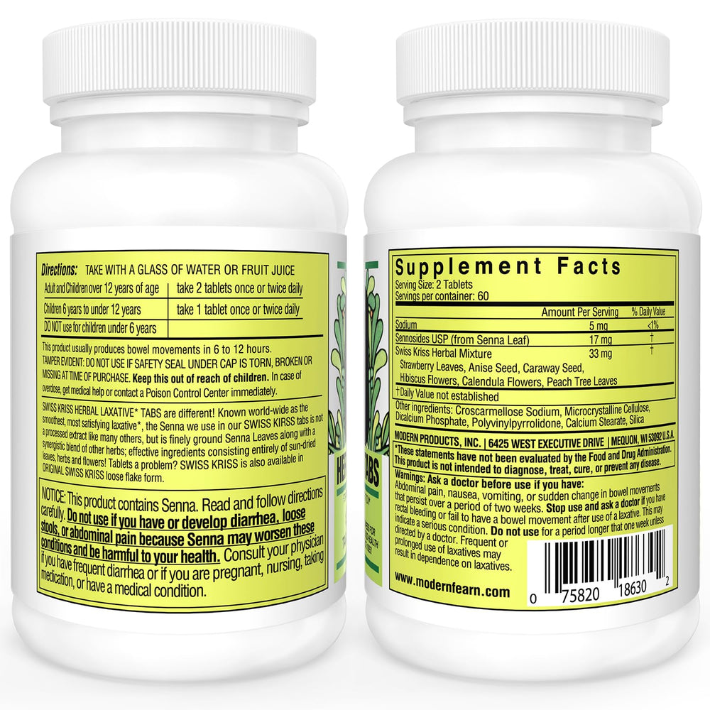 Senna leaves close-up highlighting natural laxative ingredients in Swiss Kriss.
