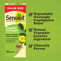 Senokot Regular Strength packet compact form for on-the-go relief