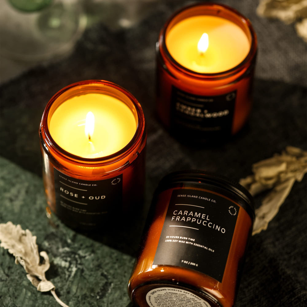 Eco-friendly compostable packaging box for Sense Island candle