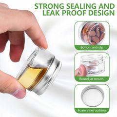 SenseYo transparent 1oz plastic jar ideal for organizing skincare products.
