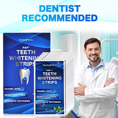 Open kit showing 28 whitening strips and storage sleeve
