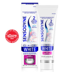 Sensodyne Clinical White packaging and box