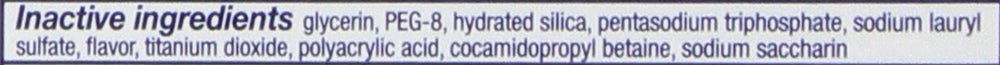 Close-up of Sensodyne Repair & Protect toothpaste label with fluoride