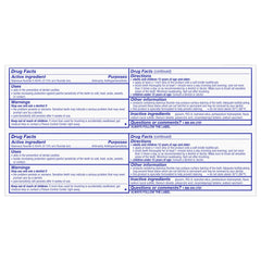 Label with twice-daily brushing recommendation on Sensodyne packaging