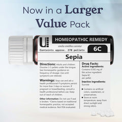 Urenus Sepia 6C homeopathic remedy packaging and branding