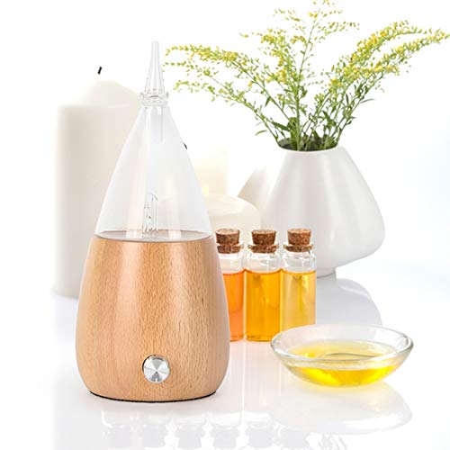 Serenity Namaste diffuser bamboo-base closeup for large-room aromatherapy.