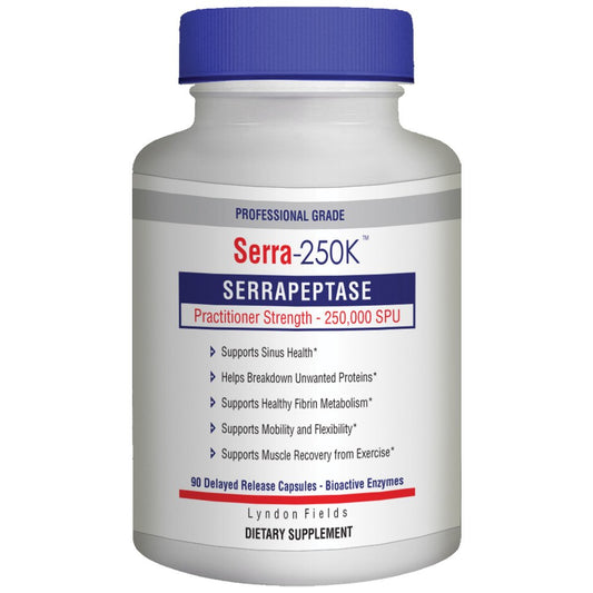 Lyndon Fields Serra-250K Serrapeptase 250,000 SPU bottle