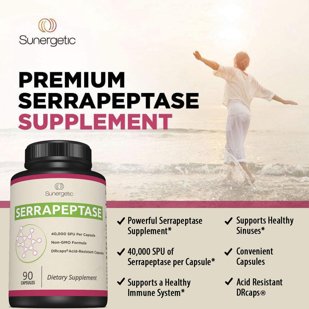 Serrapeptase capsules displayed for packaging