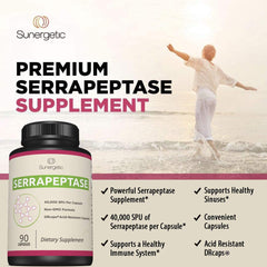 Serrapeptase capsules displayed for packaging