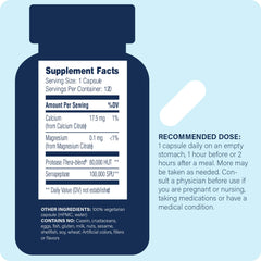 Serrapeptase Pro 120 capsules label front
