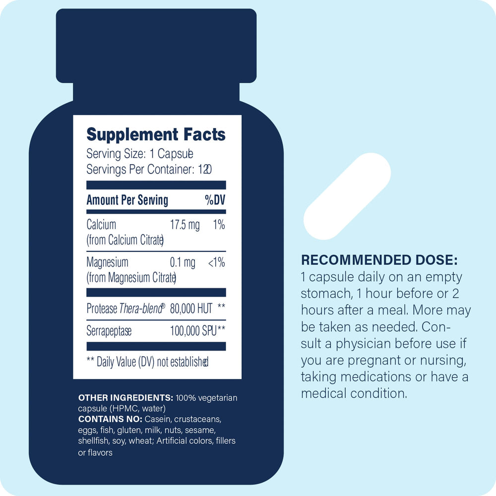 Serrapeptase Pro vegan Serratiopeptidase ingredients