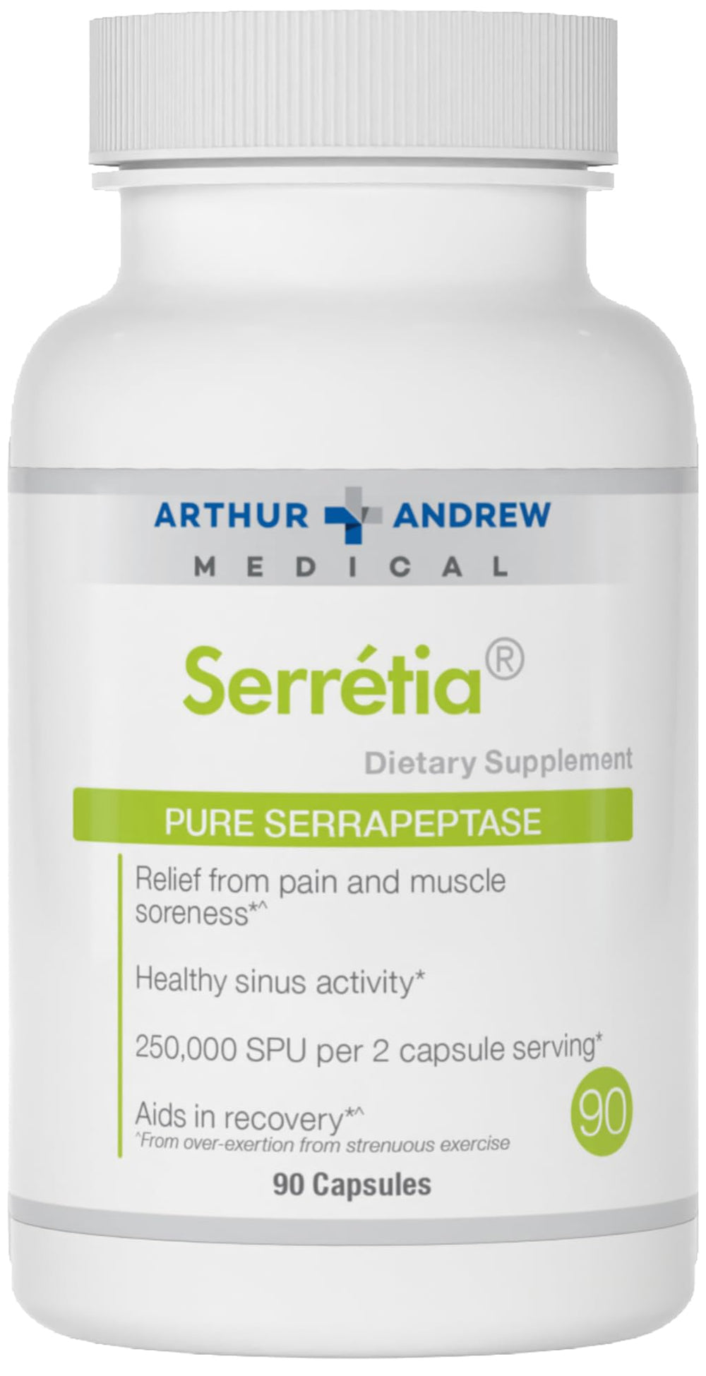 Serretia Serrapeptase bottle with 90 capsules
