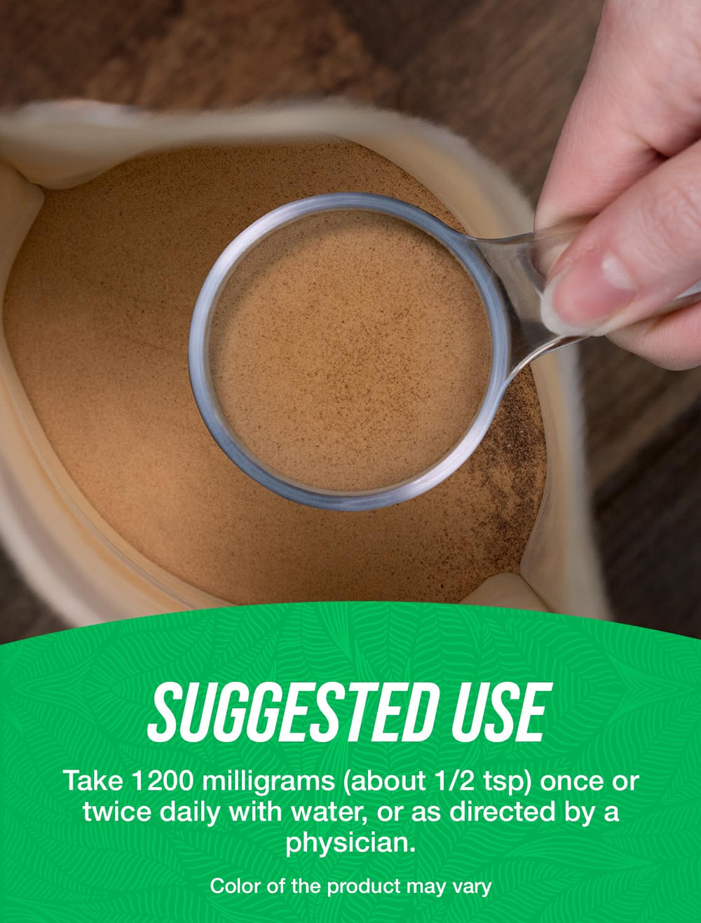 Serving scoop of African Mango Extract powder (1.2 g per serving)