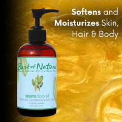 Deeply hydrating sesame oil for skin