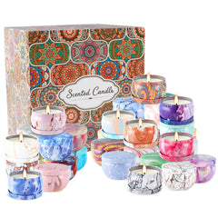 Portable and travel-friendly candle tins
