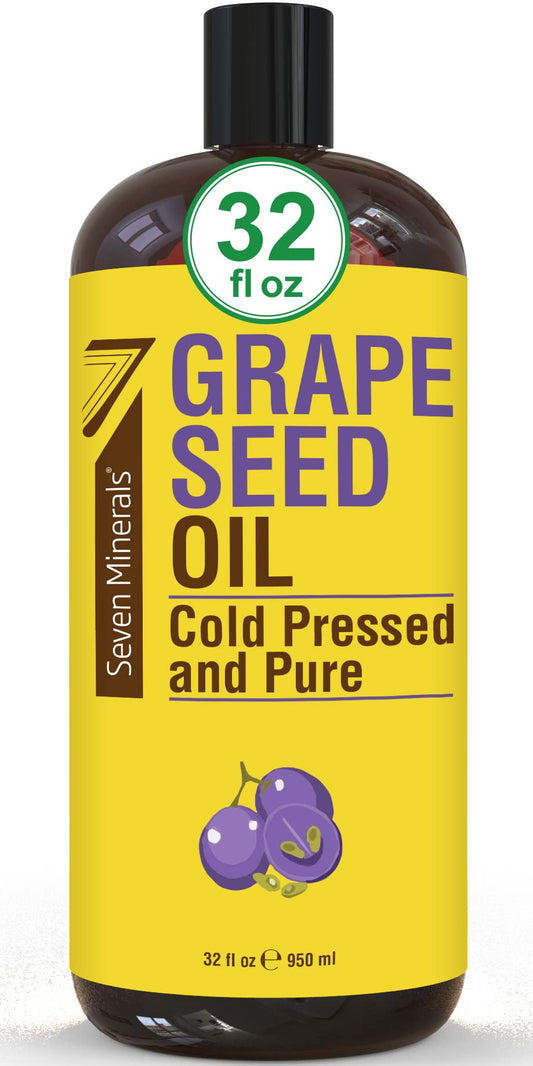 Seven Minerals Grapeseed Oil 32 oz bottle