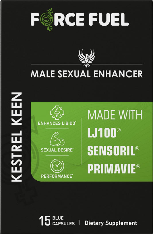 Kestrel Keen Sex Pills packaging on white background