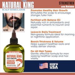 SFC Strengthen oil applied to scalp demonstrating targeted nourishment