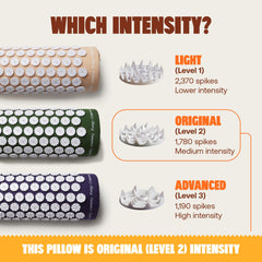 Durable design of ShaktiMat Classic neck pillow with hand-clipped discs