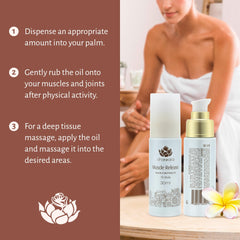 Woman applying Shankara massage oil after shower for hydration