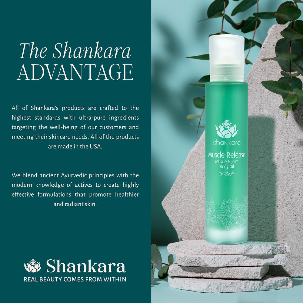 100ml bottle of Shankara massage oil with natural ingredients