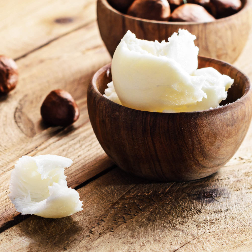 Sheanefit butter melting on skin to illustrate quick absorption
