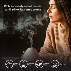 Sheer Essence benzoin essential oil diffuser blend demonstrating home fragrance use