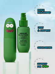 Close-up of the fine mist from the Pickle Rick setting spray