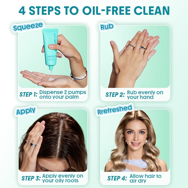 Hair after use shows added light volume and lift