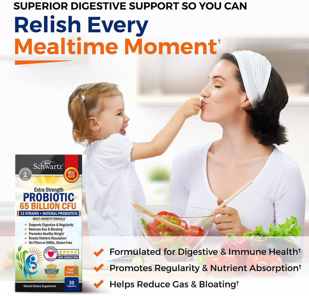 Shelf-stable probiotic bottle on shelf