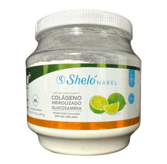Sheló NABEL Hydrolyzed Collagen with Glucosamine Key Lime flavor bottle