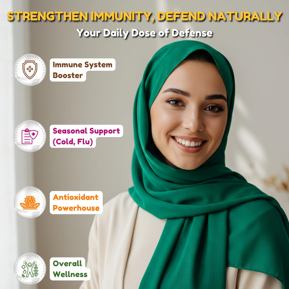 Front label showing Halal, Vegetarian, Non-GMO claims