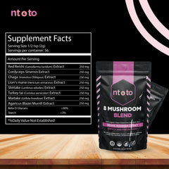 Organic shiitake mushroom powder rich in antioxidants