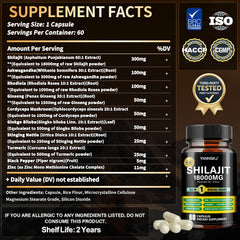 Shilajit capsules suitable for men and women
