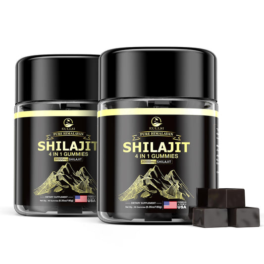 Bottle of Pure Himalayan Shilajit Gummies with label