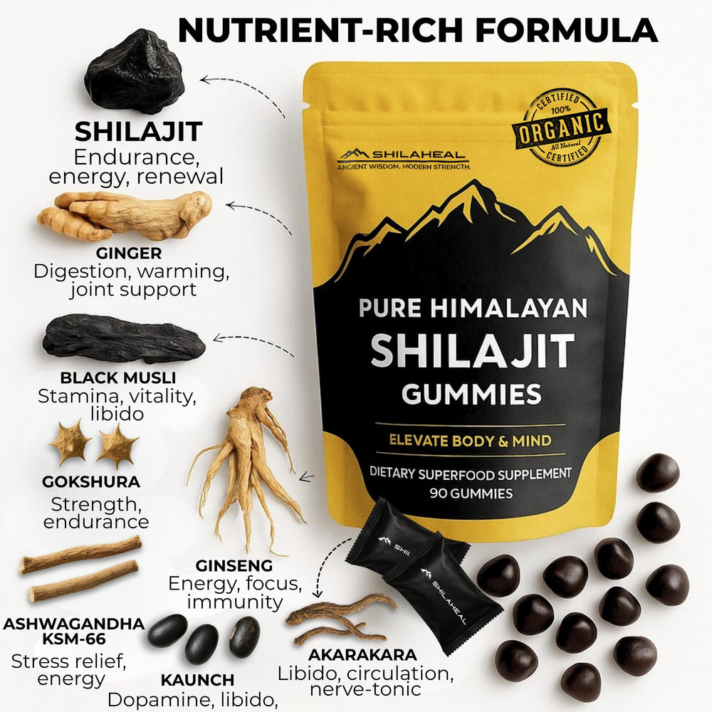 Daily use illustration: 1–2 gummies for energy and immunity