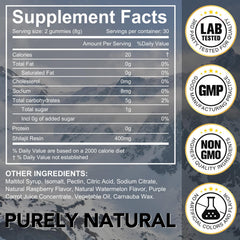 Illustration of ingredients and minerals in Shilajit Gummies