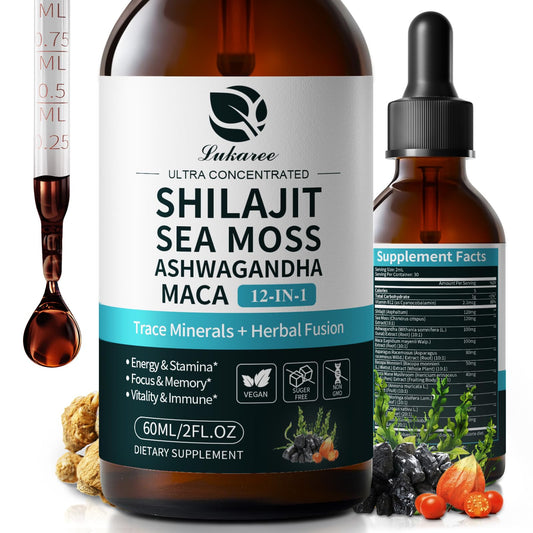 Shilajit Liquid Drops bottle with 30:1 concentrate label