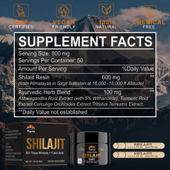 Back label showing ingredients and dosage information