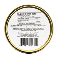 Shilajit resin showing fulvic acid and minerals