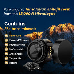 Shilajit resin with fulvic acid minerals