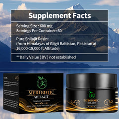 Shilajit resin packaging and glass jar