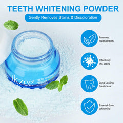 Close-up of Pearl-White Teeth Whitening Powder texture