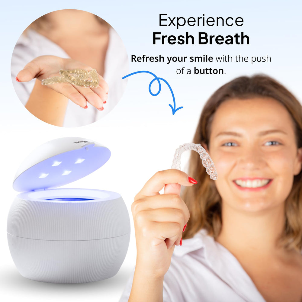 ShinePod performing 5-minute ultrasonic cleaning with UV light