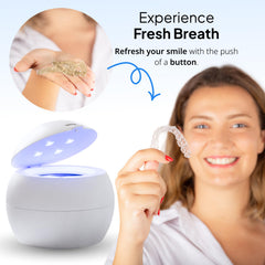 ShinePod performing 5-minute ultrasonic cleaning with UV light